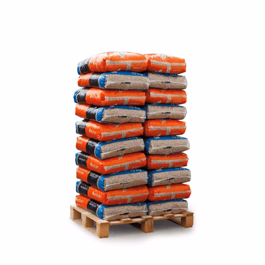Blue wood pellets 300 kg, (pallet, 20 pieces)