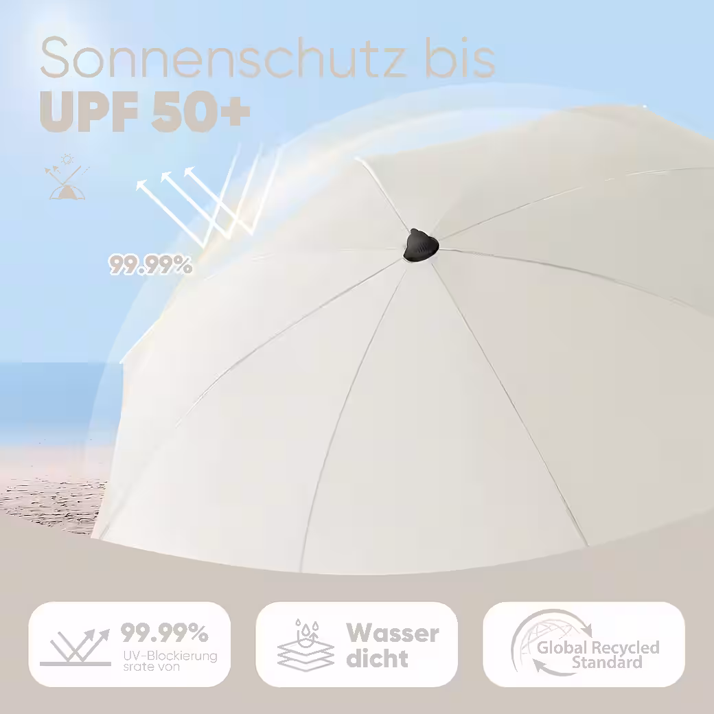 Parasol Ø180 cm Balcony parasol Patio parasol with protective cover and ground sleeve - Image 12