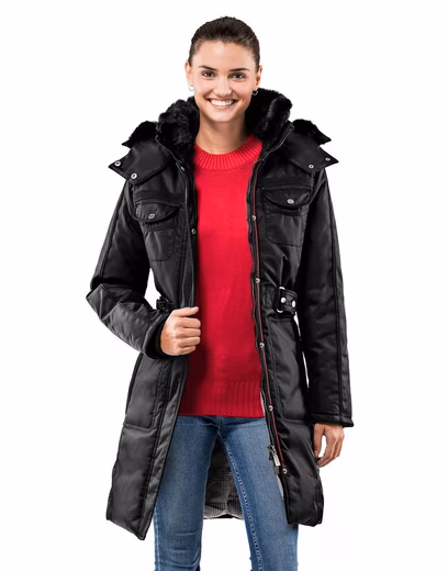 Winter jacket Stand-up collar with detachable hood - Image 4