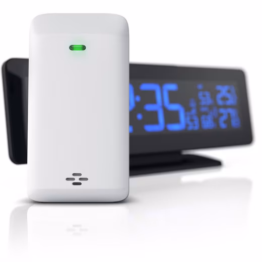 Outdoor sensor for wireless weather station, measuring temperature and humidity Outdoor sensor for wireless weather station, temperature and humidity weather station (extension for hygrometer, thermometer, 433 MHz incl. battery, white)