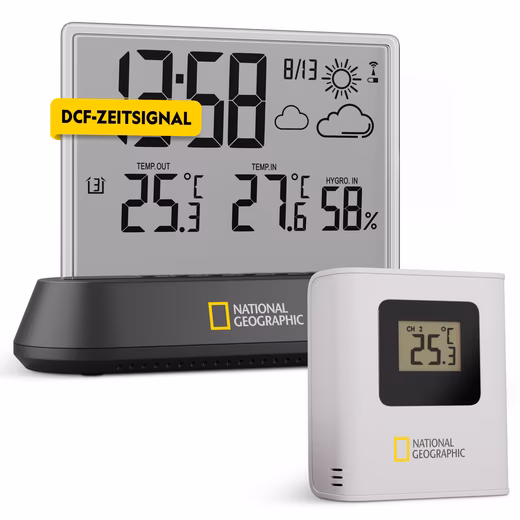 NATIONAL GEOGRAPHIC Wireless Weather Station Transparent NATIONAL GEOGRAPHIC Wireless Weather Station Transparent Weather Station