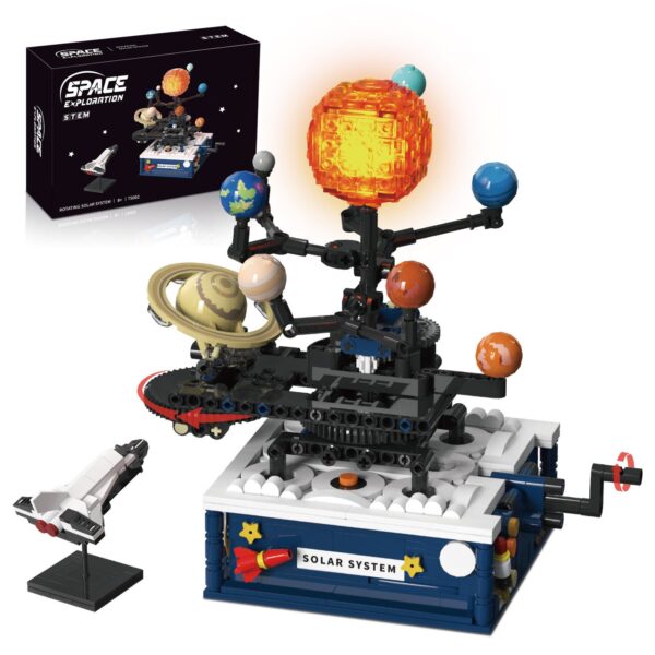 Rotating Solar System Building Toy, 775 Pieces Space Exploration Toy Blocks