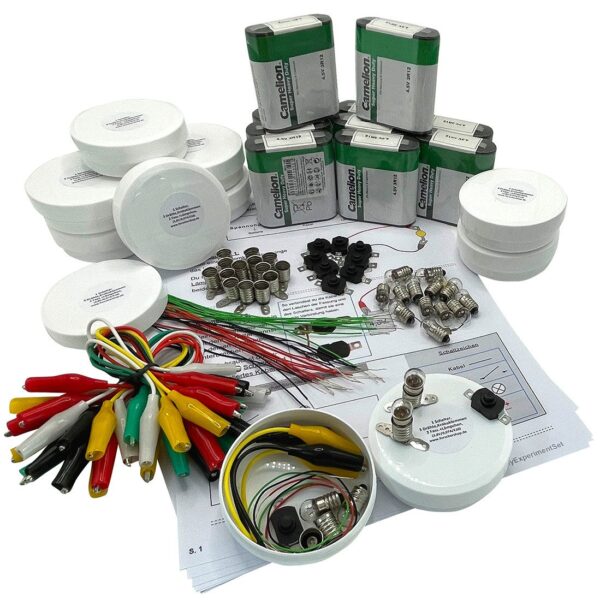 Experiment kit "Electrical circuit & conductivity with worksheet" -(School set, for 10 students), including worksheet