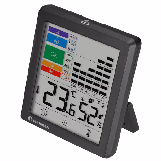 BRESSER indoor air quality sensor thermo-hygrometer with mold alarm