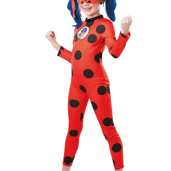 Ladybug costume for children, jLadybug costume for children, jumpsuit with mask, red and blackumpsuit with mask, red and black