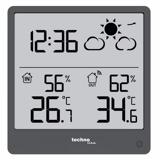 Weather station WS 9138 WS 9138 Weather Station (with outdoor transmitter, in a modern design, with weather forecast)
