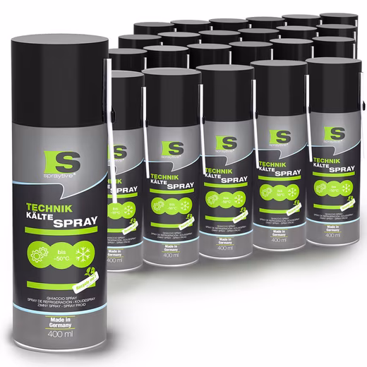 Refrigerant 12x 400ml Freezing Spray Workshop: Ice Spray, De-icing Spray down to -50°C Made in Germany
