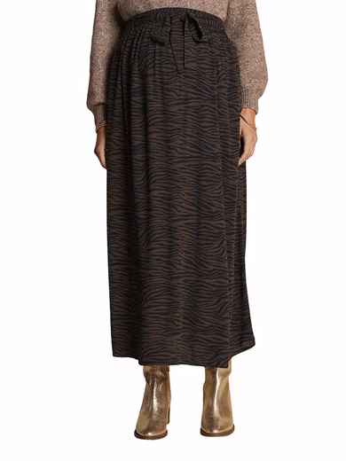 Maternity skirt Long maternity skirt with zebra pattern