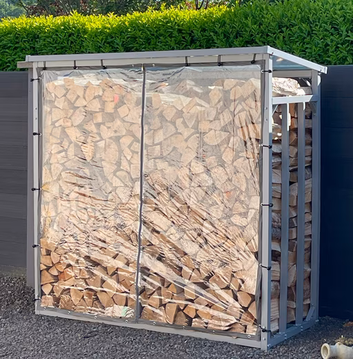 Firewood Shelf 126x177cm Weather Protection for Firewood Shelf 130x70x185cm