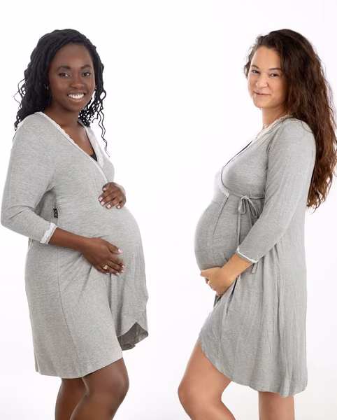 GISELE maternity tunic, birthing gown, nursing nightgown, maternity wear, wrap jacket