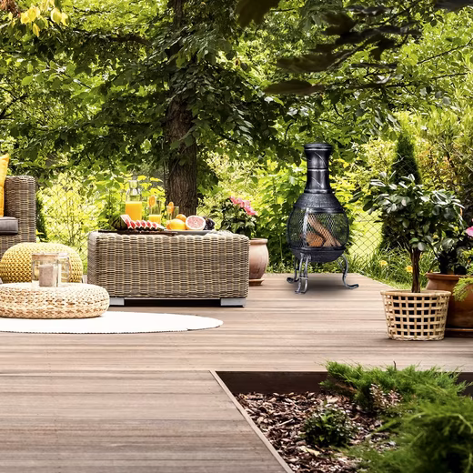 Fire bowl Aztec oven for garden grey