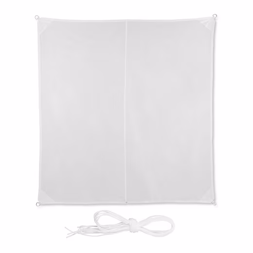 Square sunshade sail in white