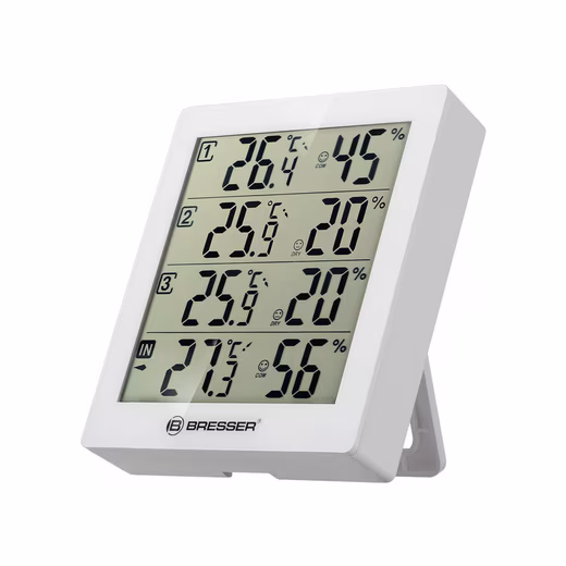 Hygrometer Thermo / Hygrometer Quadro with 3 outdoor sensors w.