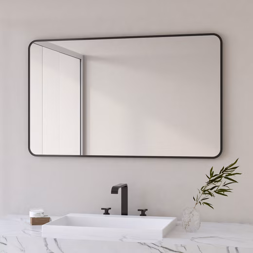 Wall Mirror Large 100x60 60x100 Mirror Bathroom with Aluminum Frame