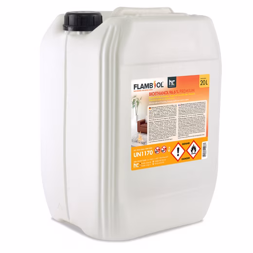 Bioethanol 20 L FLAMBIOL® Bioethanol 96.6% Premium for ethanol fireplaces in canisters 20 l, (1 pc)