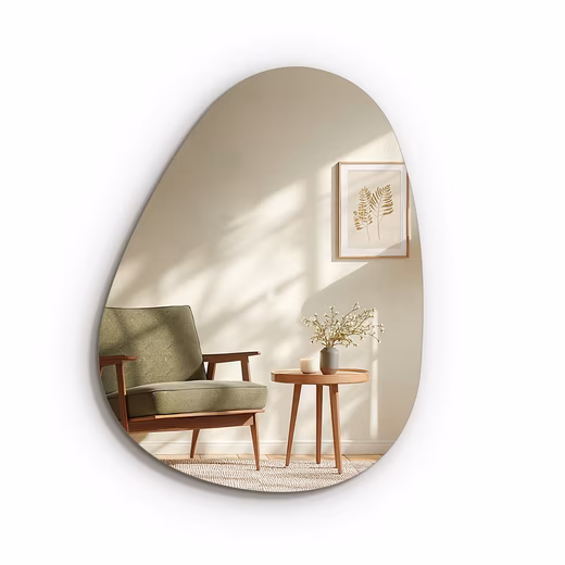 Mirror Wall Mirror Asymmetrical Ultra-thin Teardrop Shape