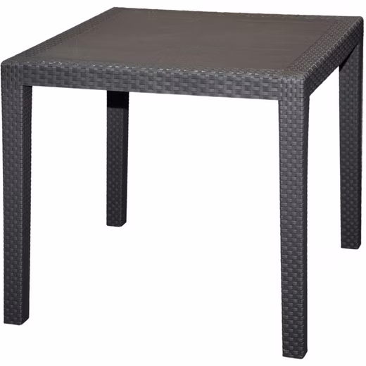 Garden Table Patio Table Anthracite Rattan Look Bistro 80 x 80 cm Weatherproof - Image 2