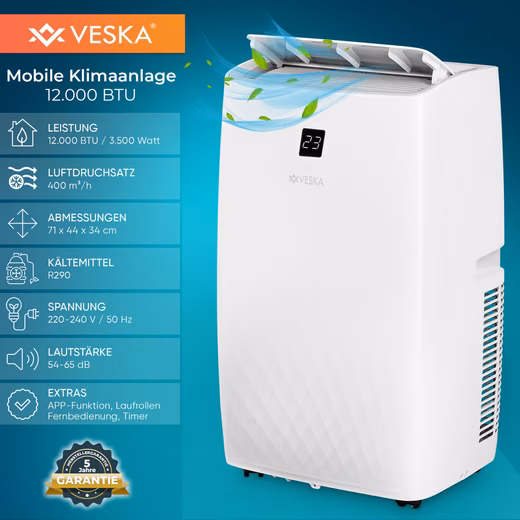 Portable air conditioner 12000 BTU/h - 3500 Watts - Image 3