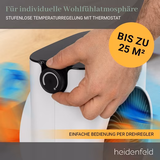 Fan heater electric heater HL100 incl. 3 year warranty - overheating protection - Image 6