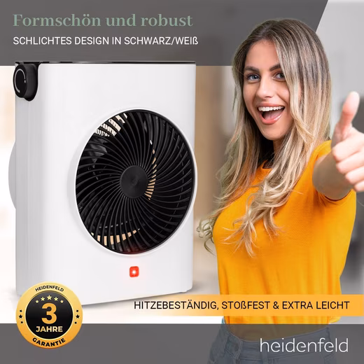 Fan heater electric heater HL100 incl. 3 year warranty - overheating protection - Image 7