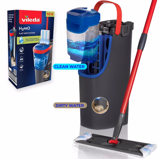 Floor Mop Set Vileda H2PrO Flat Mop System