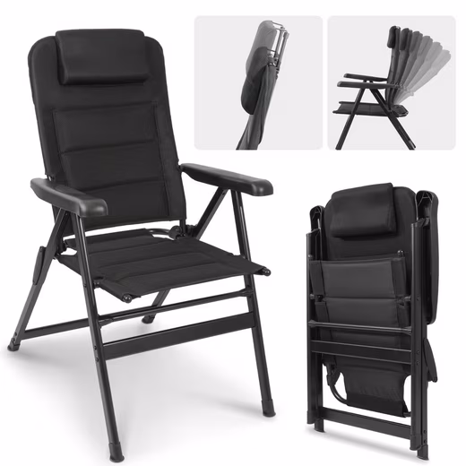 Folding Chair High Back Camping Chair Garden Chair Upholstered Folding Chair Balcony Chair