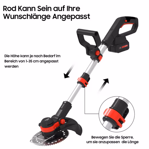 Electric brush cutter FY9099 grass cutter set, with 21V/2Ah battery and charger - Image 3