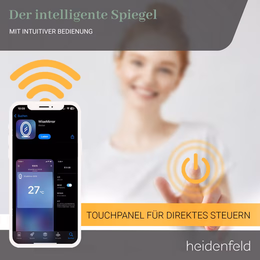 Infrared Heater Mirror Heater HF-HS200 incl. Touch Display 10 Year Warranty - Image 5