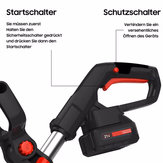 Electric brush cutter FY9099 grass cutter set, with 21V/2Ah battery and charger - Image 7