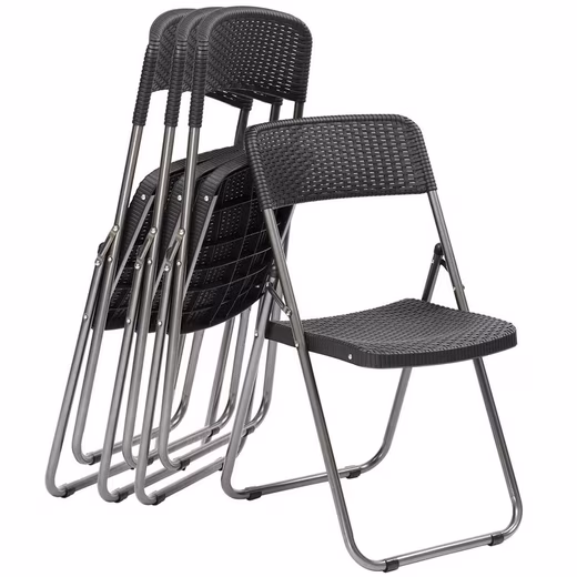 Folding Chair Garden Chair Folding Chair Poly Rattan Camping Chair Waterproof - Image 8