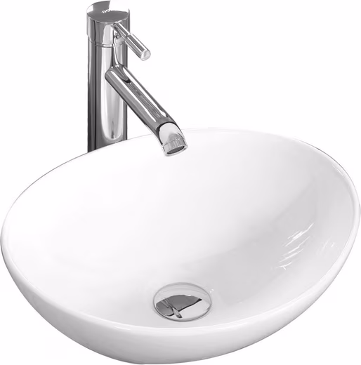 Washbasin Mini Countertop Washbasin Ceramic for Bathroom Washbasin Oval 41x34 cm