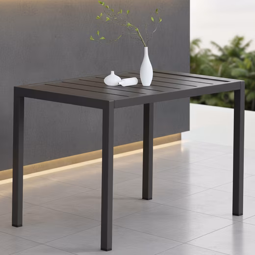 Garden Table Aluminium Side Table Balcony Table Rectangular Patio Table
