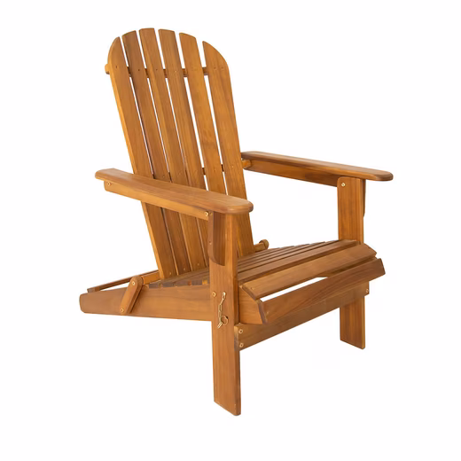 Garden lounger foldable deckchair Adirondack Acacia, approx. 84x69x93cm - Brown