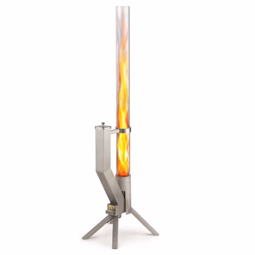 Garden fireplace / fire tube elegant stainless steel fire column and pellet torch