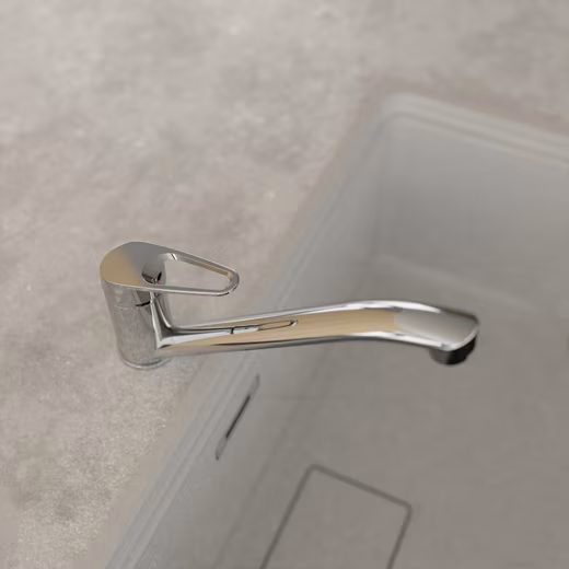 Kitchen faucet Tenerife 180° swivel range, quiet mixing nozzle