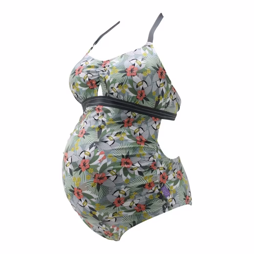 Maternity Swimsuit ANINA Hawaiian Toucan Print B/C Cup - Image 7
