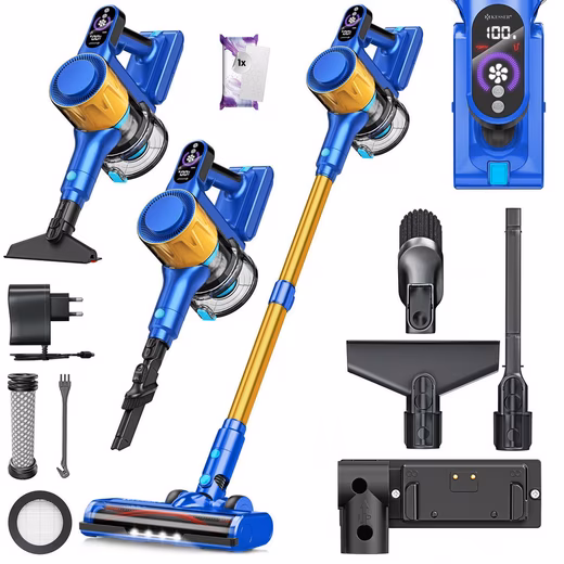 Cordless Handheld and Stick Vacuum Cleaner Stick Vacuum Cleaner with Anti-Tangle Floor Brush for Hard Floors Carpet