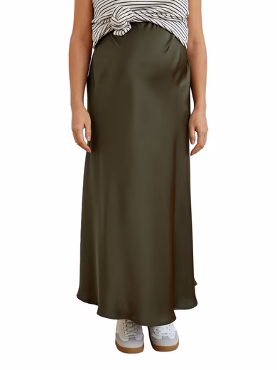 Maternity skirt Long maternity skirt in satin look
