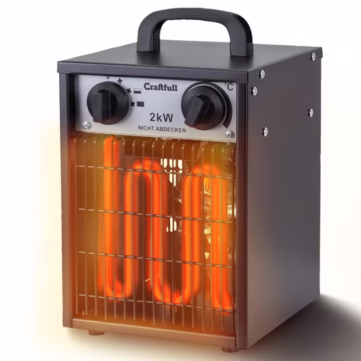 Fan heater electric heater HL200 incl. 3 year warranty - 3 heating levels - construction heater