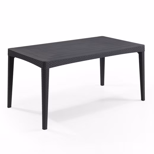 Garden Table Allibert Girona Table Anthracite Weatherproof, Garden, Outdoor