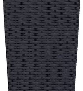 "Rato Square" planter in high-quality rattan look