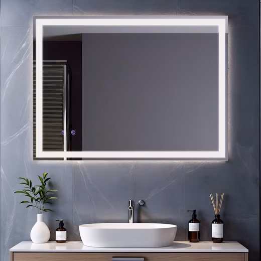 Bathroom Mirror Mirror with LED Lighting,Anti-Fog Bathroom Mirror