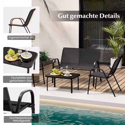 Balcony Set Garden Furniture Set, Seating Group - Image 5