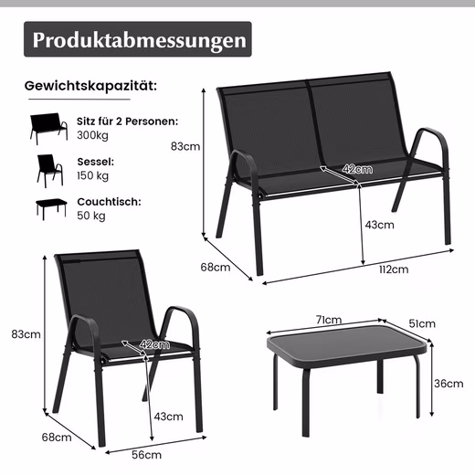 Balcony Set Garden Furniture Set, Seating Group - Image 6