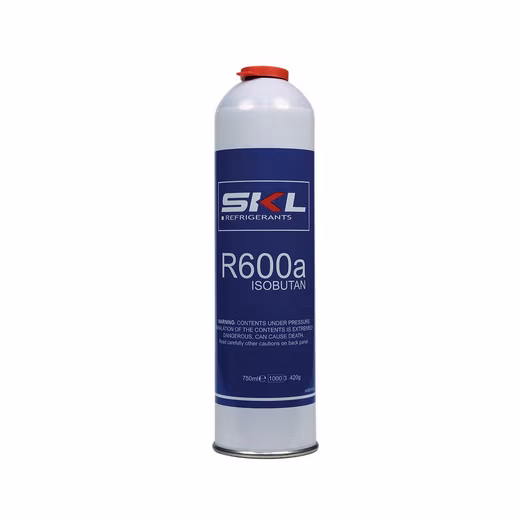 Refrigerant R 600 A Isobutane 750 ml for household and commercial appliances
