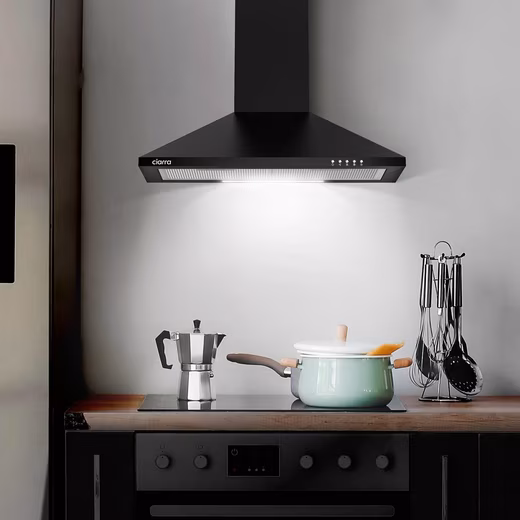 Wall-mounted hood CBCB6201 A++ Cooker hood 60cm pyramid extractor hood 370m³/h 3 speeds
