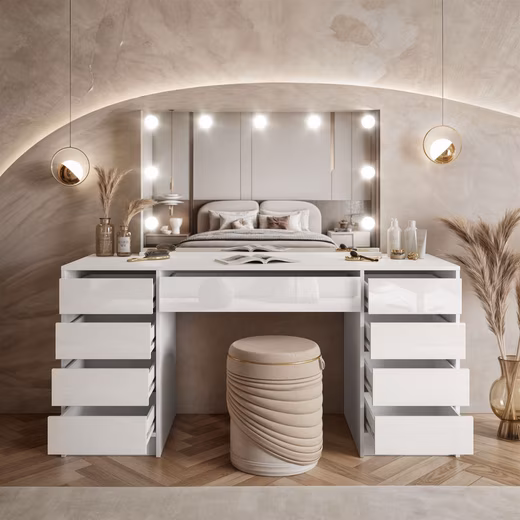 MADA ELITE II dressing table with mirror and lighting