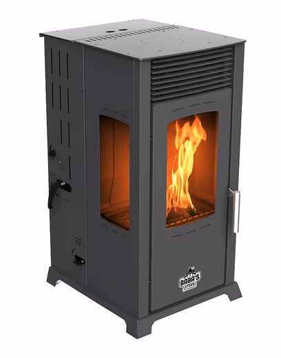 Eco Plus hybrid wood-burning stove, pellet and wood combination stove, pellet stove without electricity