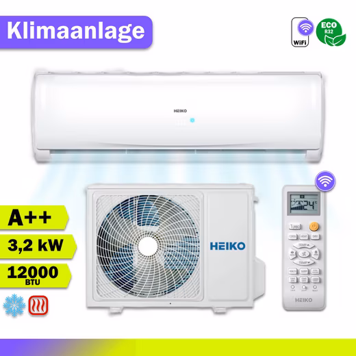 HEIKO BRISA split air conditioner, wall-mounted unit, 3.2kW