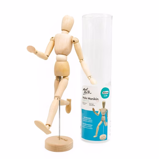 Bendable mannequin / jointed doll made of wood, very flexible & secure base - Image 5